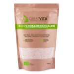 GreatVita Bio Flohsamenschalen, 99% rein, 500g indische Flohsamenschalen, ballaststoffreich  